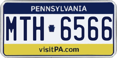 PA license plate MTH6566