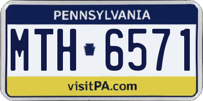 PA license plate MTH6571