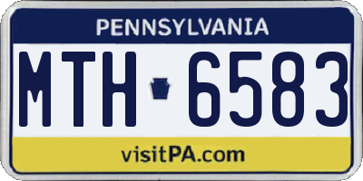 PA license plate MTH6583