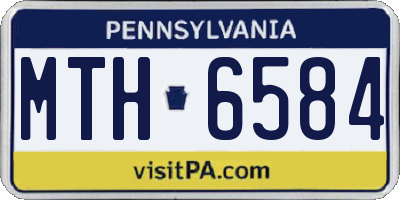 PA license plate MTH6584