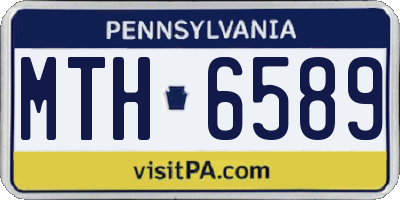 PA license plate MTH6589