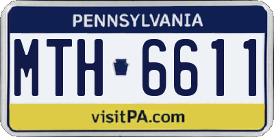PA license plate MTH6611