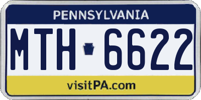 PA license plate MTH6622