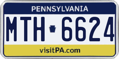 PA license plate MTH6624