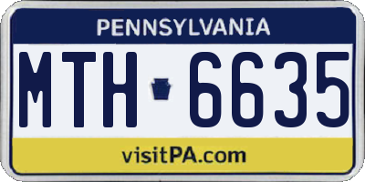 PA license plate MTH6635