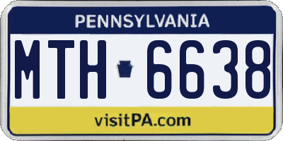 PA license plate MTH6638