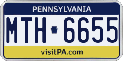 PA license plate MTH6655