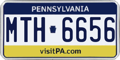 PA license plate MTH6656