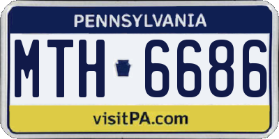 PA license plate MTH6686