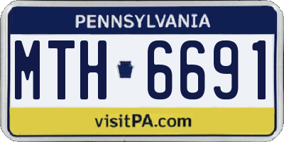 PA license plate MTH6691