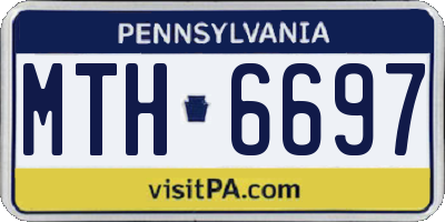 PA license plate MTH6697