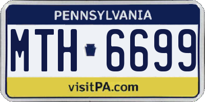 PA license plate MTH6699