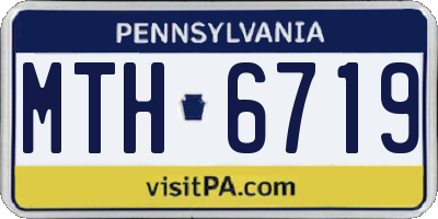 PA license plate MTH6719