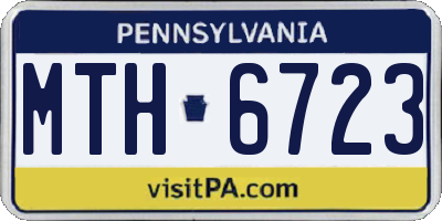 PA license plate MTH6723