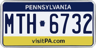 PA license plate MTH6732