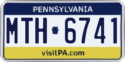 PA license plate MTH6741
