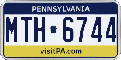 PA license plate MTH6744