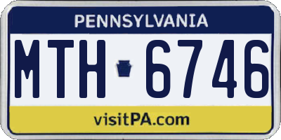 PA license plate MTH6746