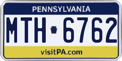 PA license plate MTH6762