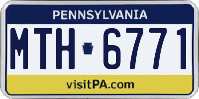 PA license plate MTH6771