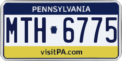 PA license plate MTH6775