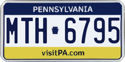 PA license plate MTH6795