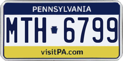 PA license plate MTH6799