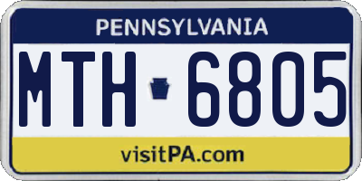 PA license plate MTH6805