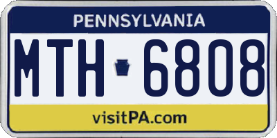PA license plate MTH6808