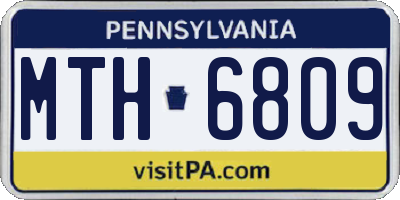 PA license plate MTH6809