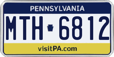 PA license plate MTH6812
