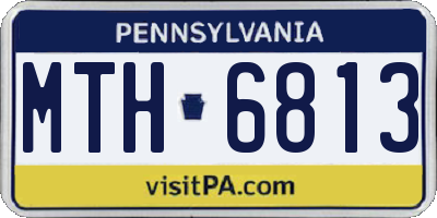 PA license plate MTH6813