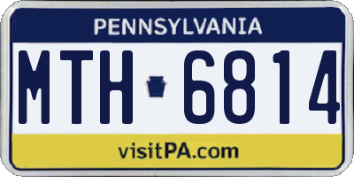 PA license plate MTH6814