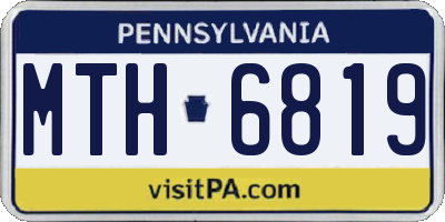 PA license plate MTH6819