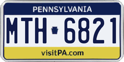 PA license plate MTH6821