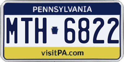 PA license plate MTH6822
