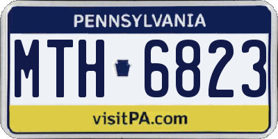 PA license plate MTH6823