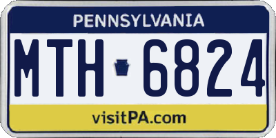 PA license plate MTH6824