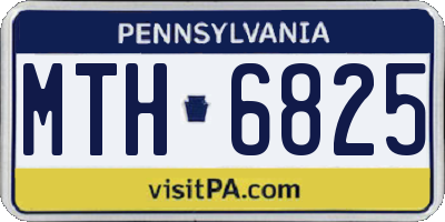PA license plate MTH6825