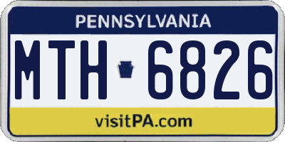 PA license plate MTH6826