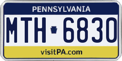 PA license plate MTH6830