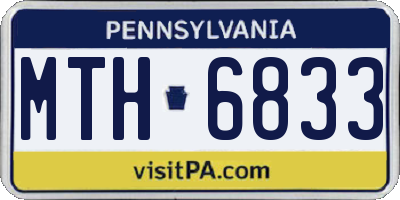 PA license plate MTH6833