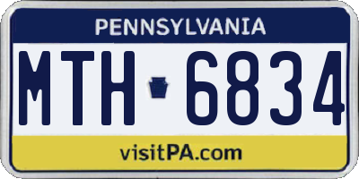 PA license plate MTH6834