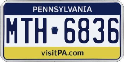 PA license plate MTH6836