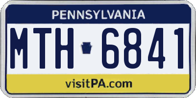 PA license plate MTH6841