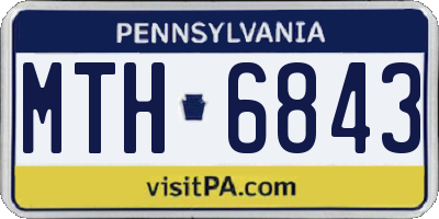PA license plate MTH6843