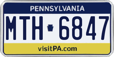 PA license plate MTH6847