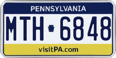 PA license plate MTH6848