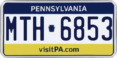 PA license plate MTH6853