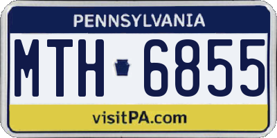 PA license plate MTH6855